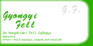 gyongyi fell business card
